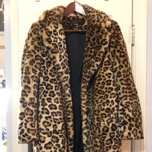 New Zara Leopard Print Coat